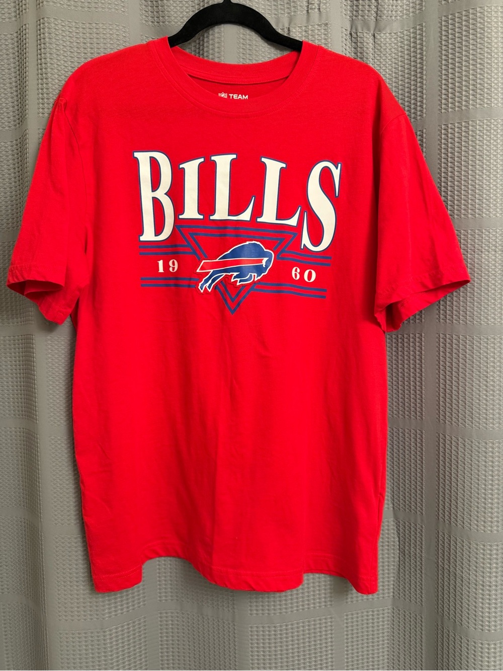 NFL Red Buffalo Bills Graphic Tee with Blue & White Embellished Logo - Picture 2 of 8